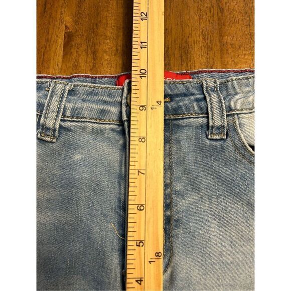 Gogo Women's Juniors Size 7 Blue High Rise Skinny Ankle Distressed Stretch Jeans - Picture 6 of 7